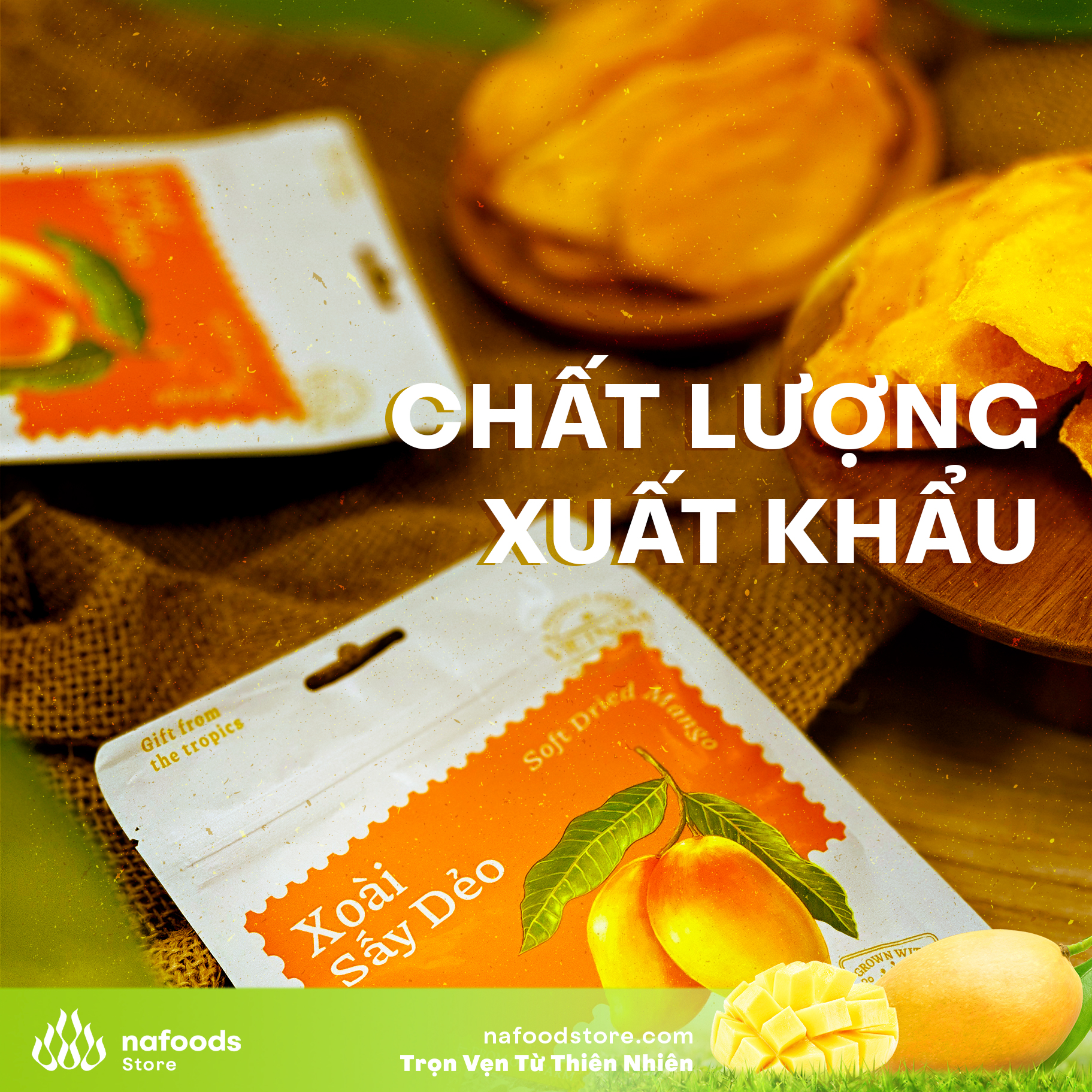 Xoài sấy dẻo 100gr Nafoods