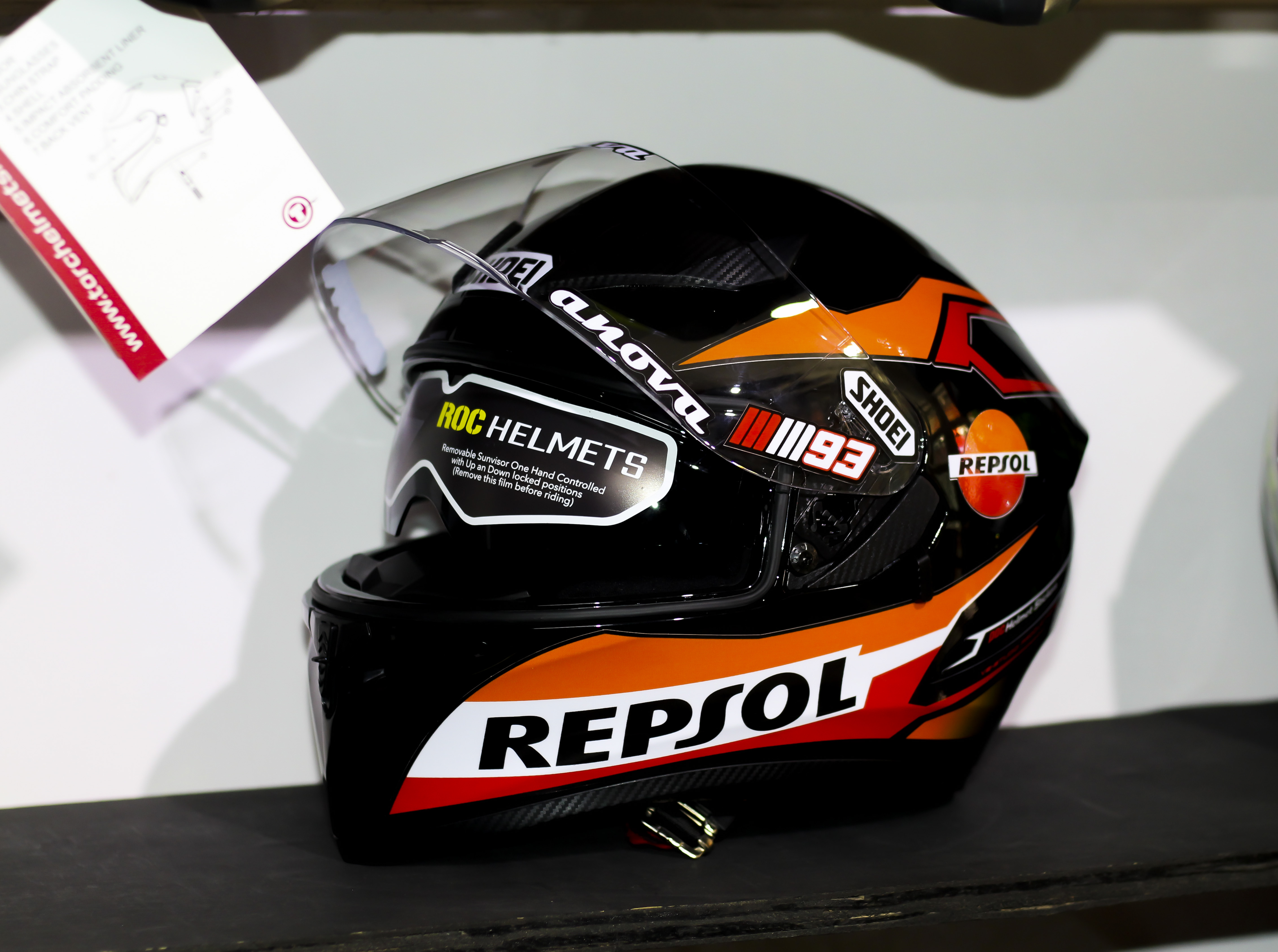 TEM DECAL REPSOL DÁN MŨ BẢO HIỂM FULLFACE