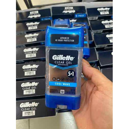Lăn Khử Mùi Gillette 5 in 1 Cool Wawe 107g