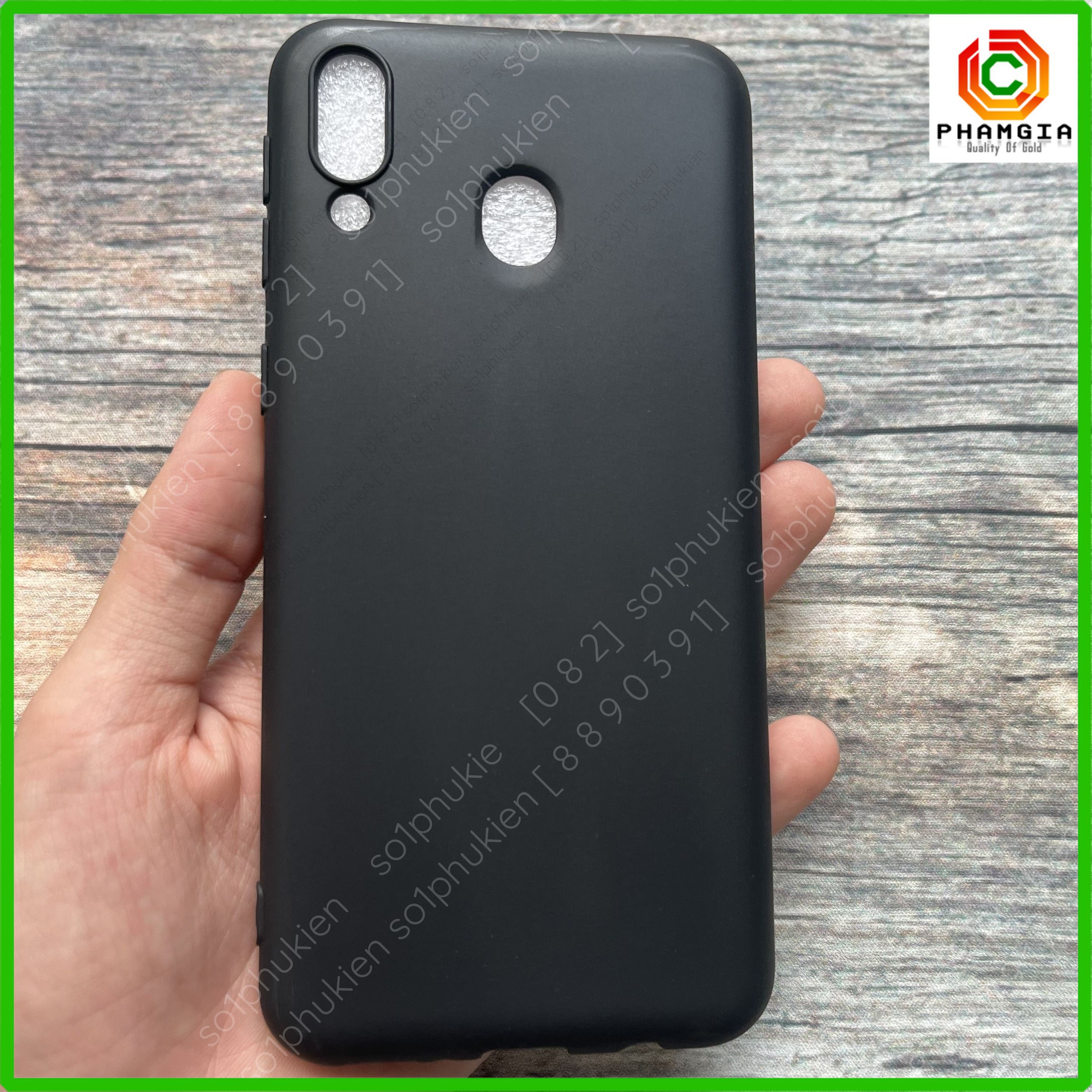 Ốp lưng Samsung Galaxy M20 dẻo đen cam viền gồ bền đẹp