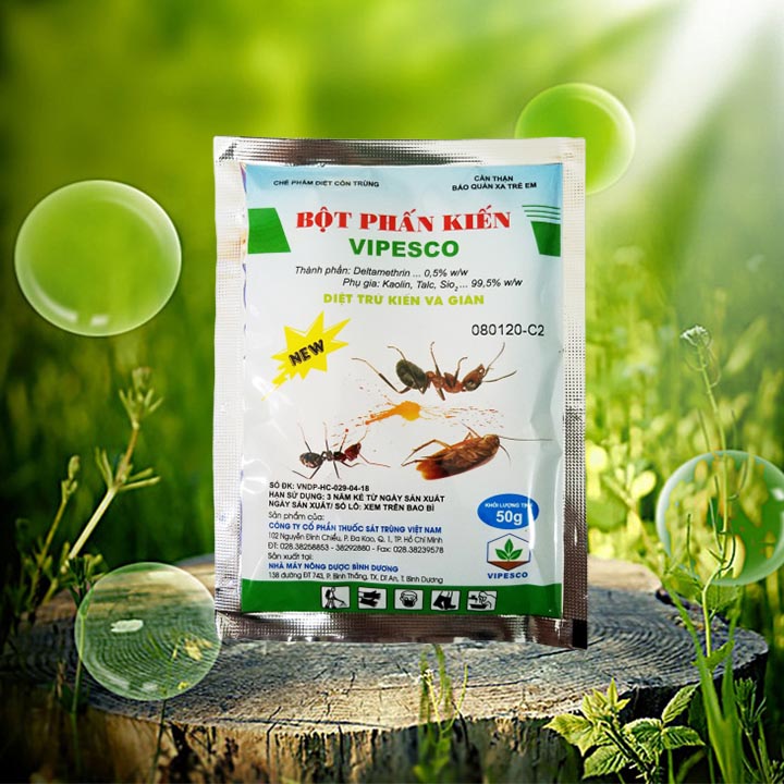 Bột phấn kiến Vipesco 50g - Diệt trừ kiến và gián