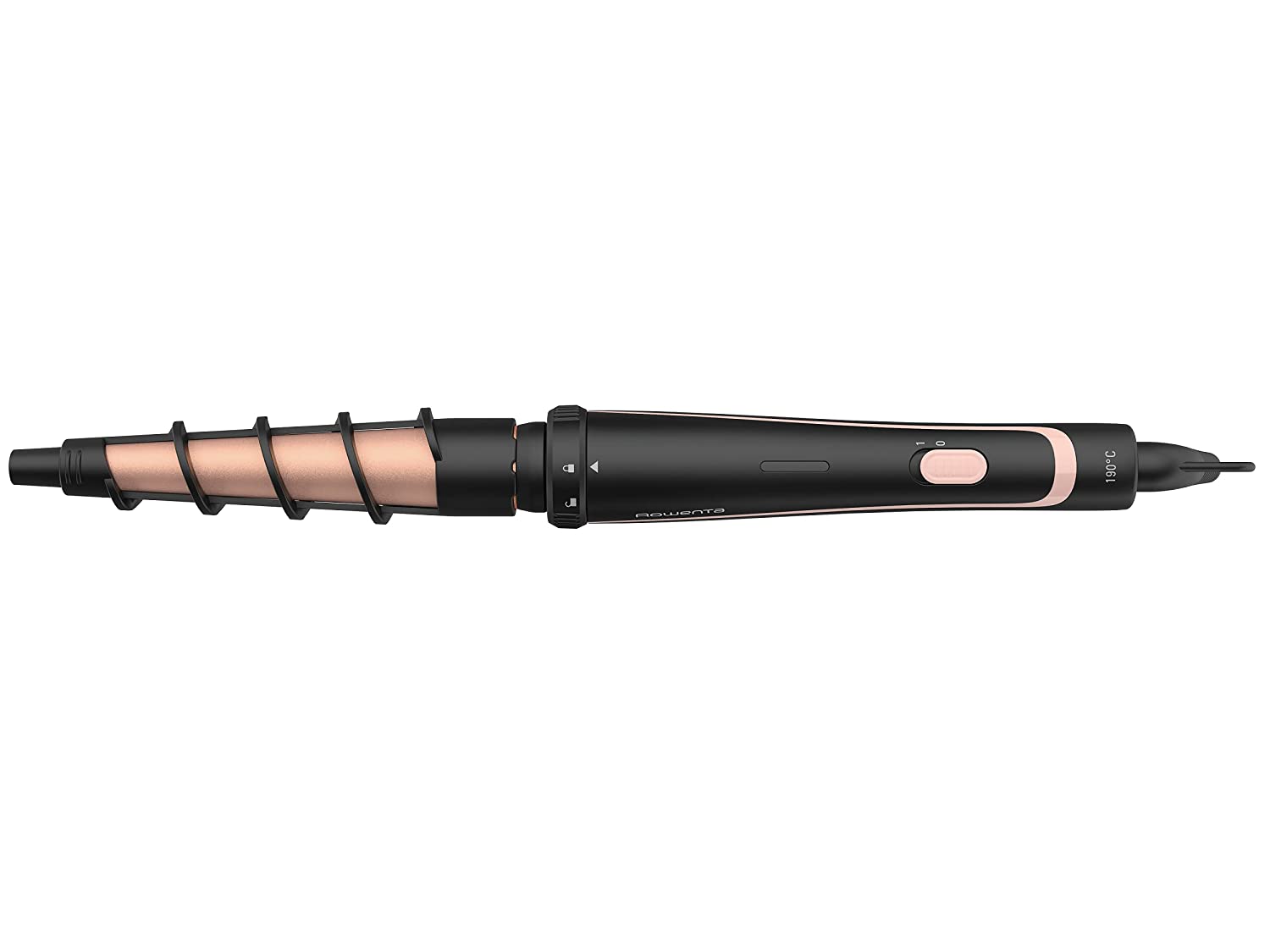 Rowenta CF423 Infinite Looks 14-in-1 Multistyler | Ceramic Coating | Cool Tip | Includes Styling Attachments (Hair Straightener/Crepe Iron/Curling Iron/Hot Air Brush) and Accessories | Black/Copper