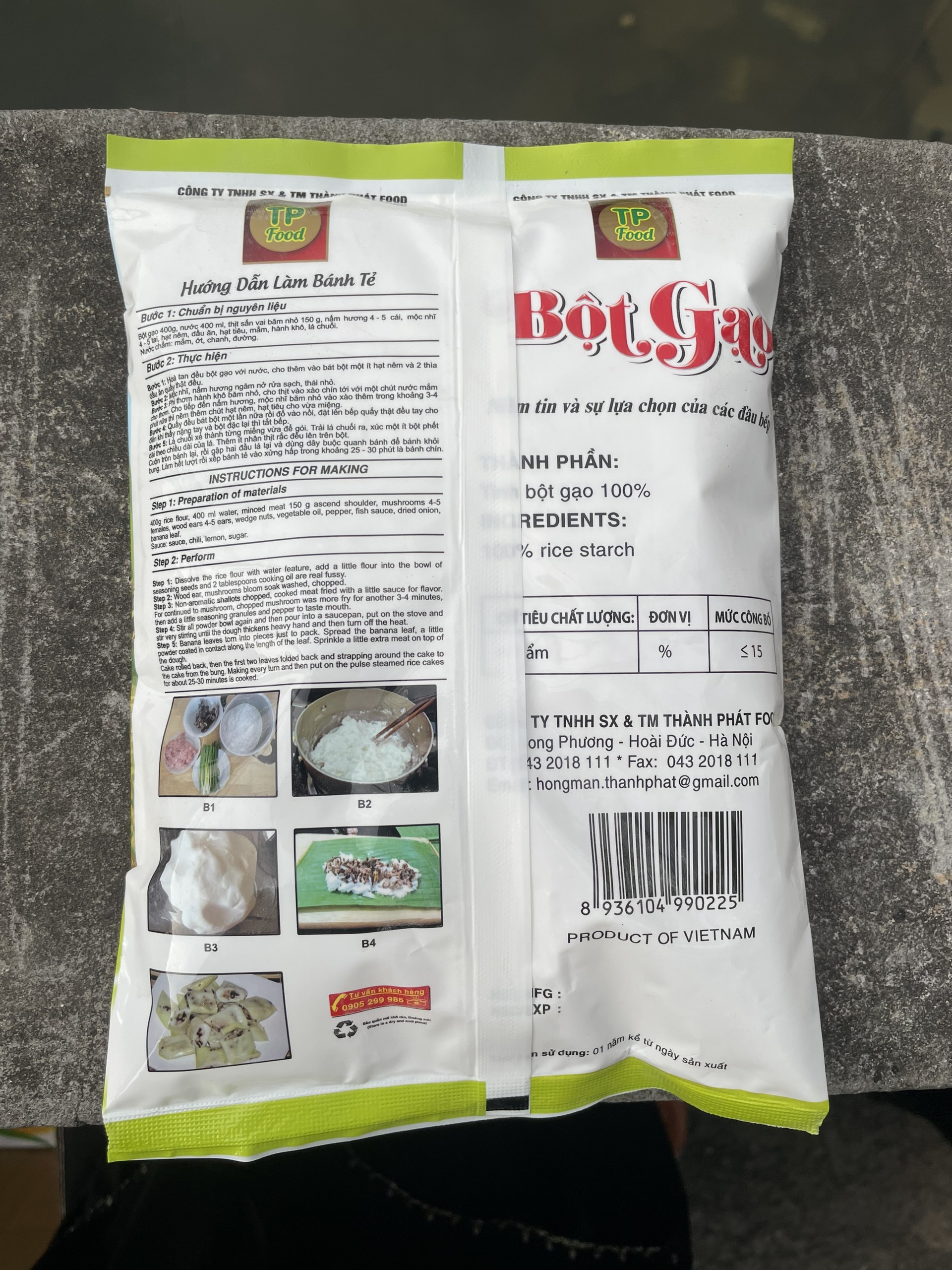 Bột gạo Thành Phát 400g không chất bảo quản