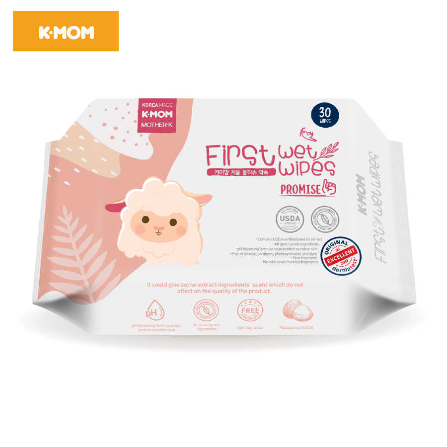 KHĂN ƯỚT CAO CẤP K-MOM HÀN QUỐC (30C)