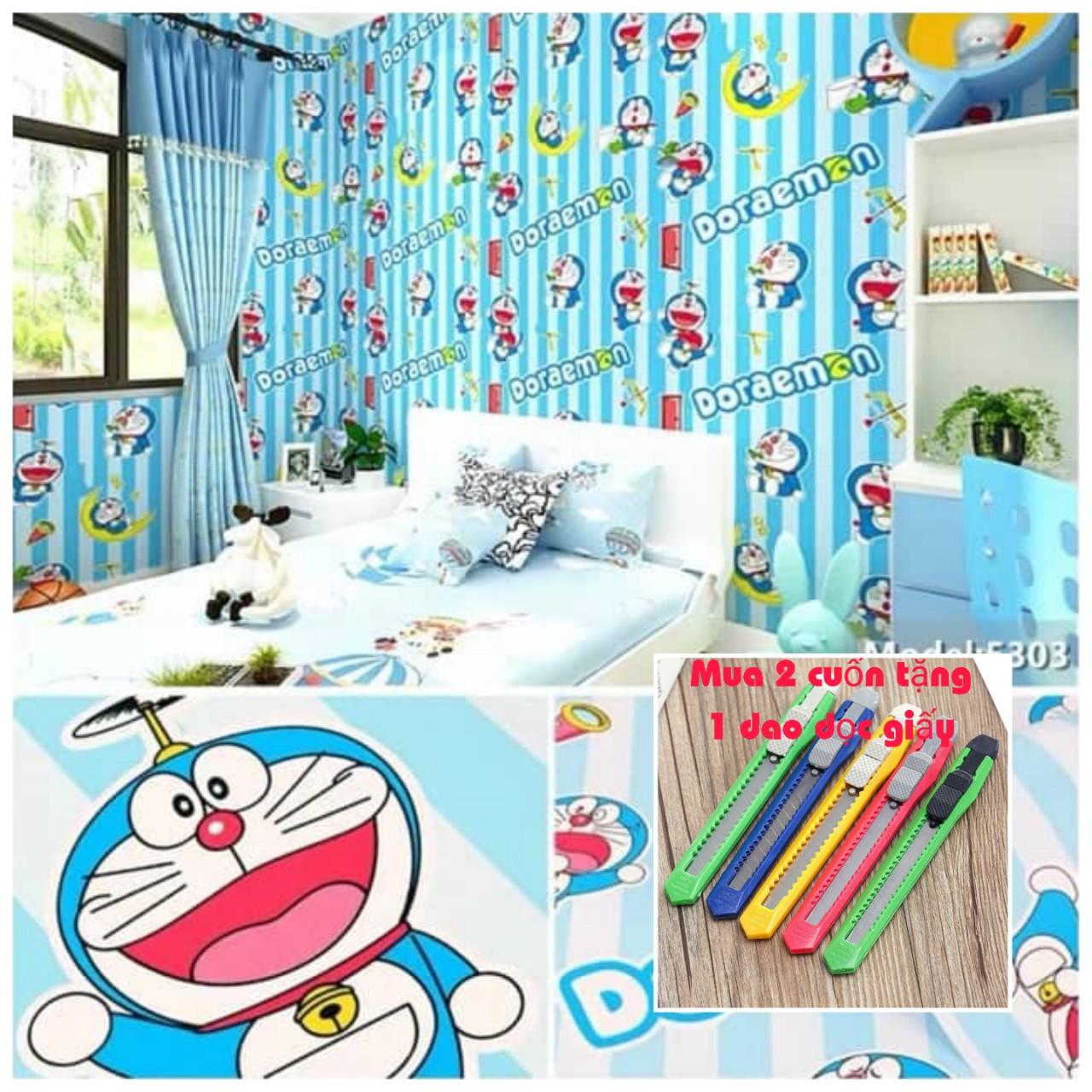 10M decal giấy dán tường Doremon hot nhất 2020 (10m x 0.45cm)