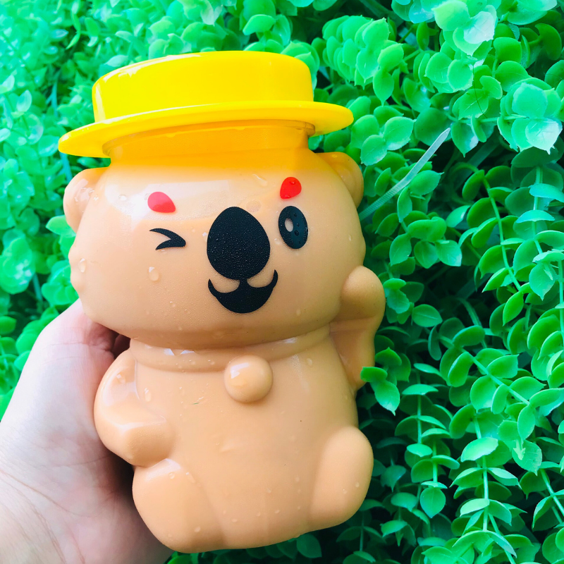 Bành 60 hủ nhựa đựng bánh kẹo hình gấu koala, gấu túi 500ml