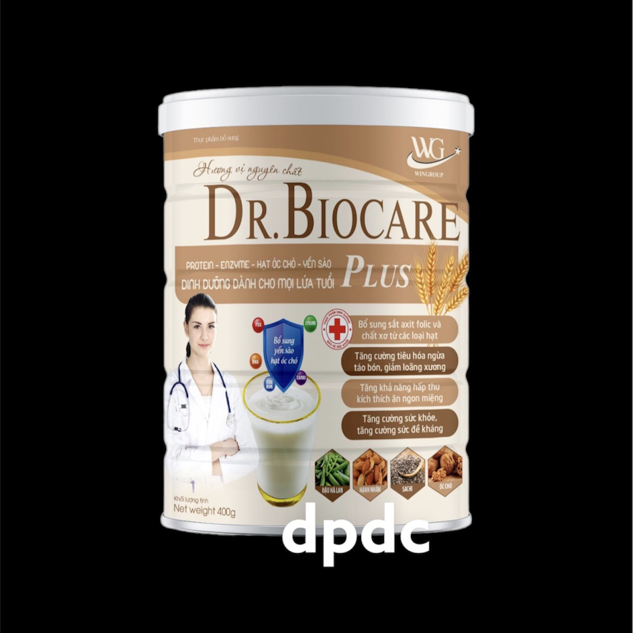Sữa hạt dinh dưỡng Dr.Biocare Bổ sung sắt và chất xơ từ các loại hạt tăng