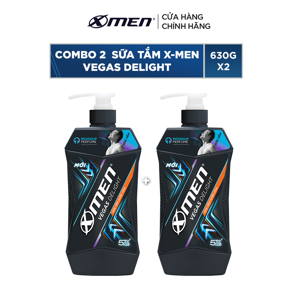 Combo 2 Sữa tắm Xmen Amazon Hunt/ Vegas Delight 630g Công nghệ mùi hương giúp tinh thần phấn chấn