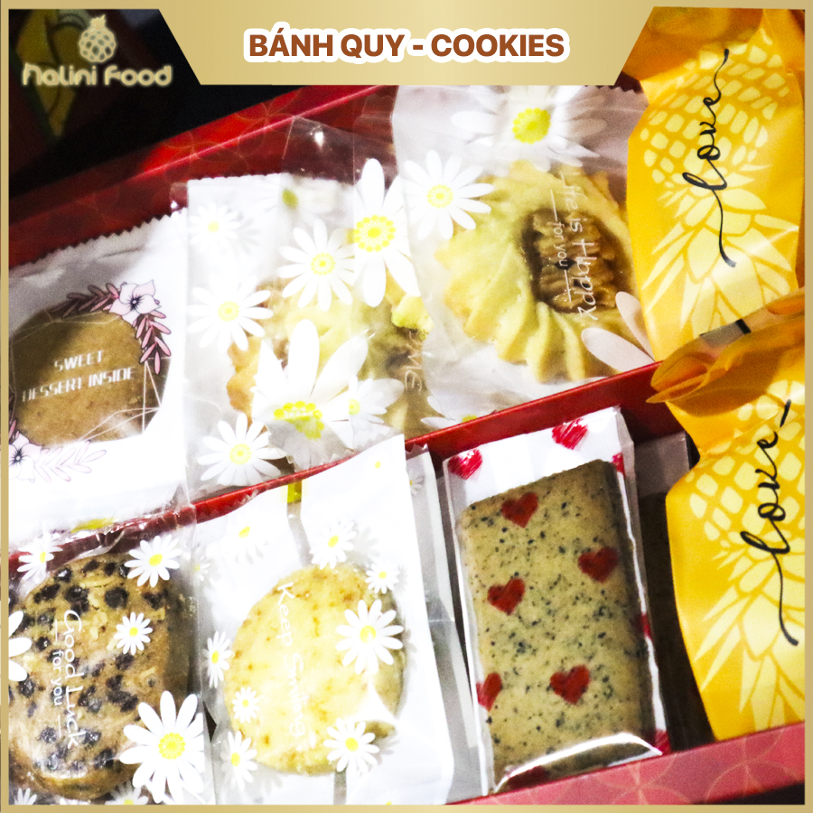 Hộp bánh quy tết [Bánh dứa, cam, trà earl grey, chocolate hạnh nhân, dừa, ...]