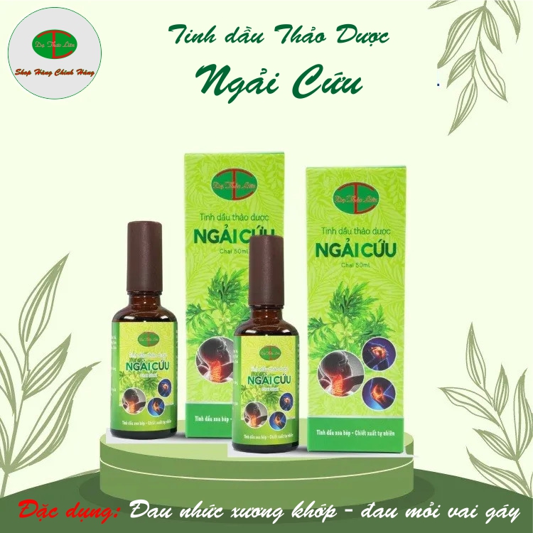 Tinh Dầu Thảo Dược Ngải Cứu Dạ Thảo Liên 50ml -  Xua tan đau nhức xương khớp, đau mỏi vai gáy, tê bì chân tay