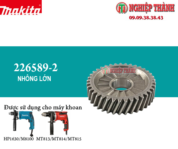 Nhông lớn máy khoan makita m8100/m8101/ maktec mt813/mt814/ mt815 hàng chính hãng