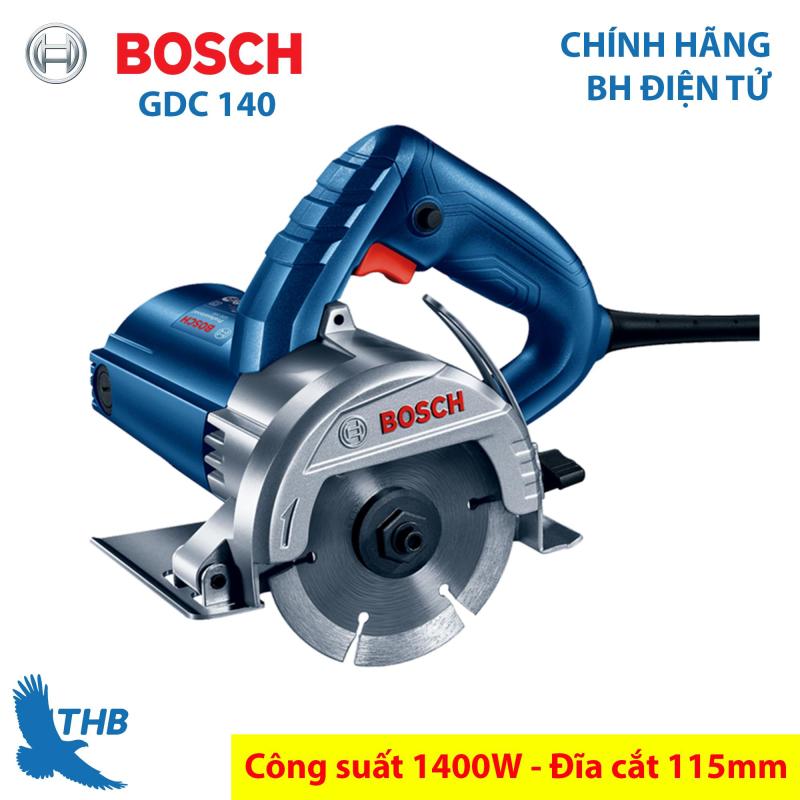 Máy cắt gạch cầm tay giá rẻ Máy căt đá hoa cương Bosch GDC 140 Cồng suất 1400W Độ sâu cắt 35mm Đĩa 115mm Bảo hành điện tử 6 tháng