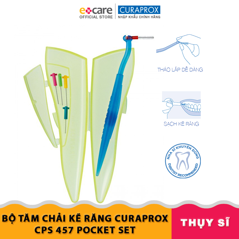 Hộp Tăm Kẽ Răng CURAPROX CPS 457 Pocket Set 5 size