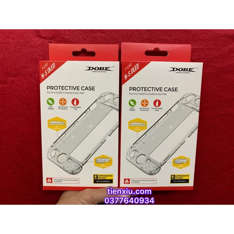 Case ốp Nintendo Switch Oled hãng Dobe crystal case vỏ bọc trong suốt nintendo switch oled