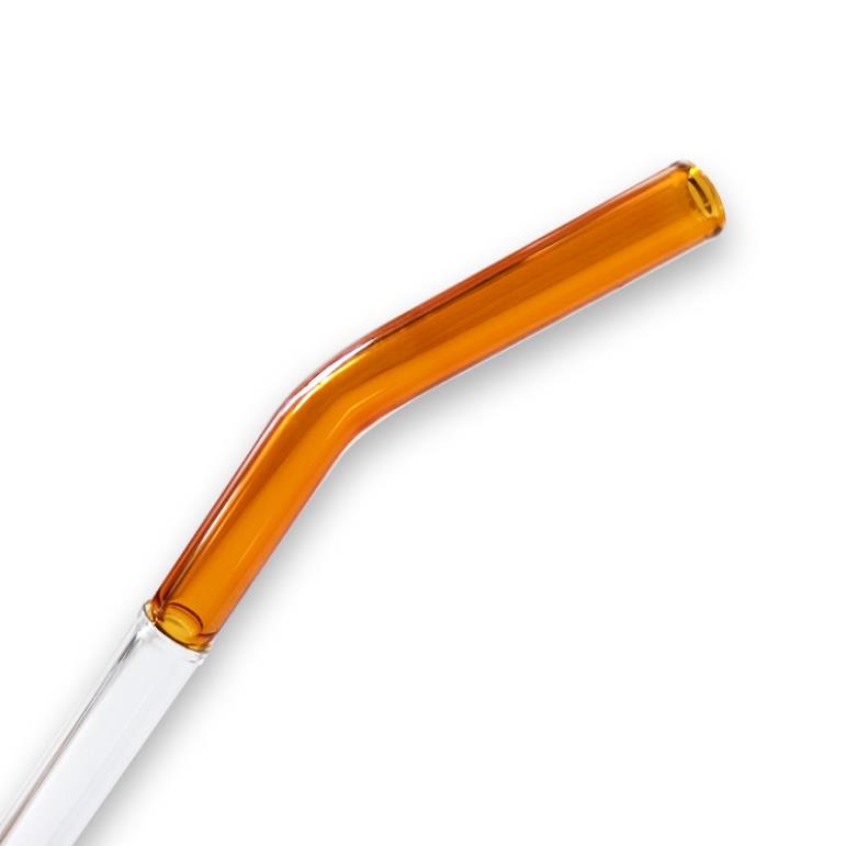 Ống hút thuỷ tinh 2 màu 20cm