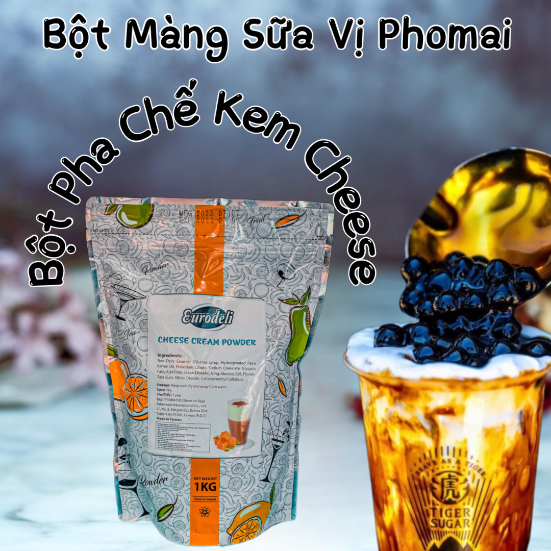 [ Bột Màng Sữa Vị Phomai ] Bột Pha Kem Cheese Eurodeki - Pha Chế Thịnh Hành 1KG