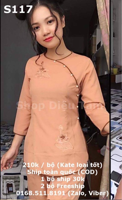 Bộ Cúc Ngọc Lệch Phối - Bộ Lam Đi Chùa
