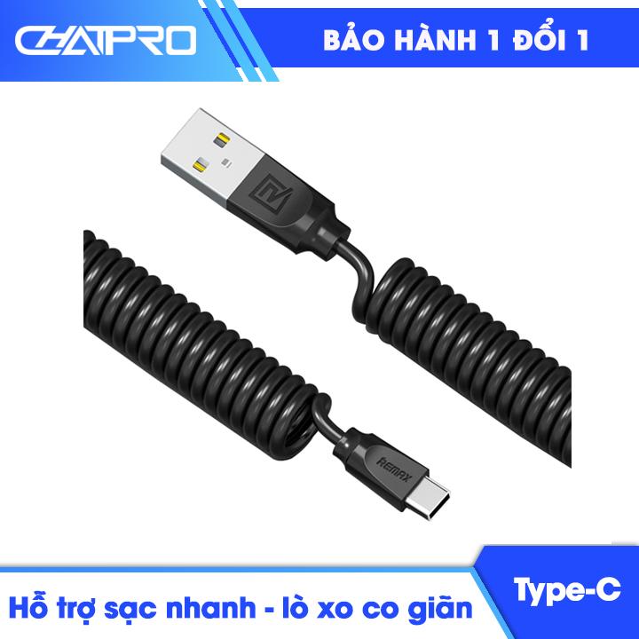 Cáp sạc Type C lò xo 1m Remax RC-117a