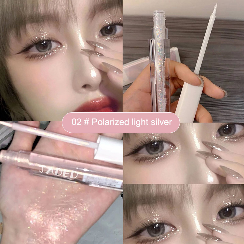 Chất lỏng Eyeshadow Sequins Super Shiny Eyeliner Bút kẻ mắt Fine Shiny Pearlescent Lying Silkworm GOOGEOL