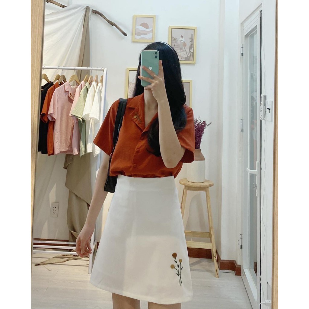 TIELA Áo sơ mi thêu hoa bi - Bibi Shirt