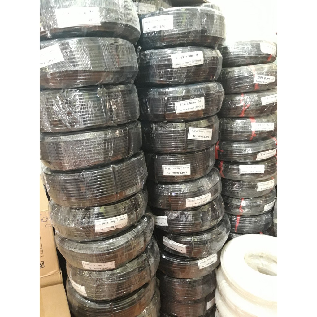 [ Sỉ ] - Cuộn 100m Dây phun sương PE đen 8mm