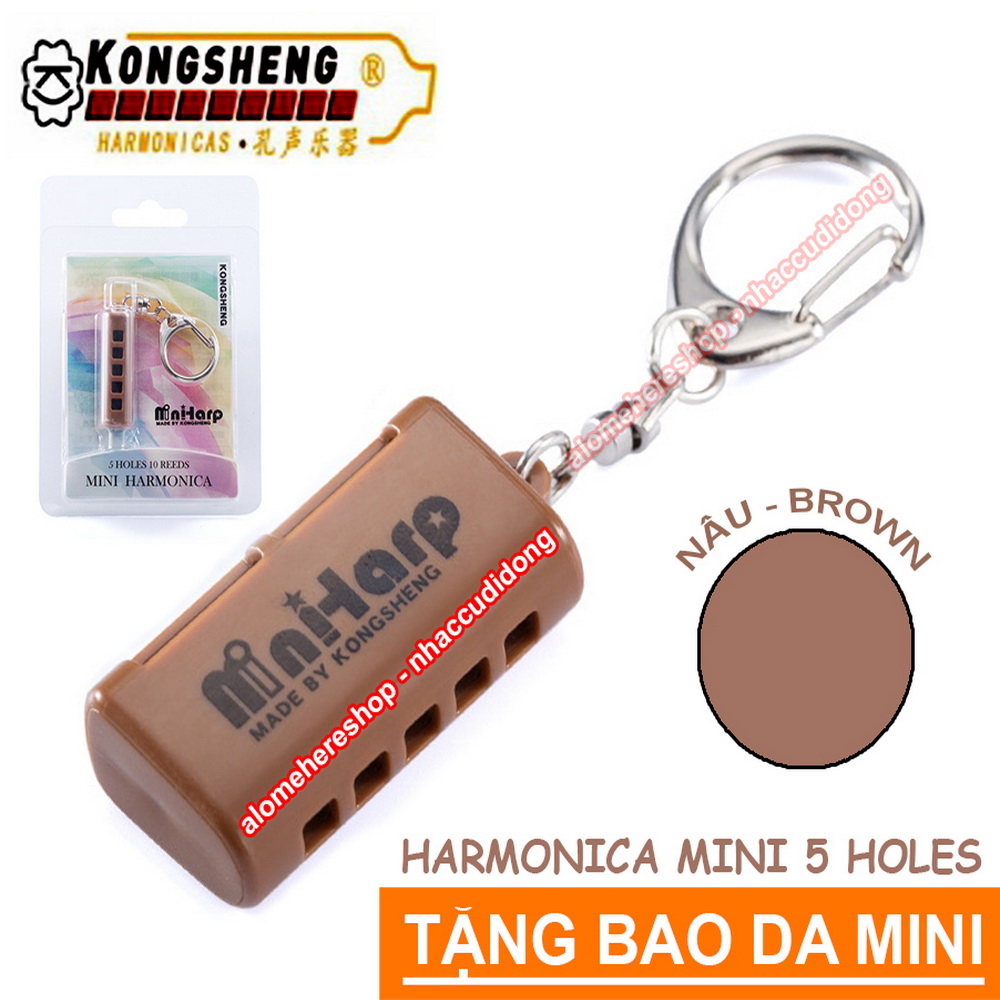 Kèn harmonica mini 5 lỗ KongSheng (Đen)