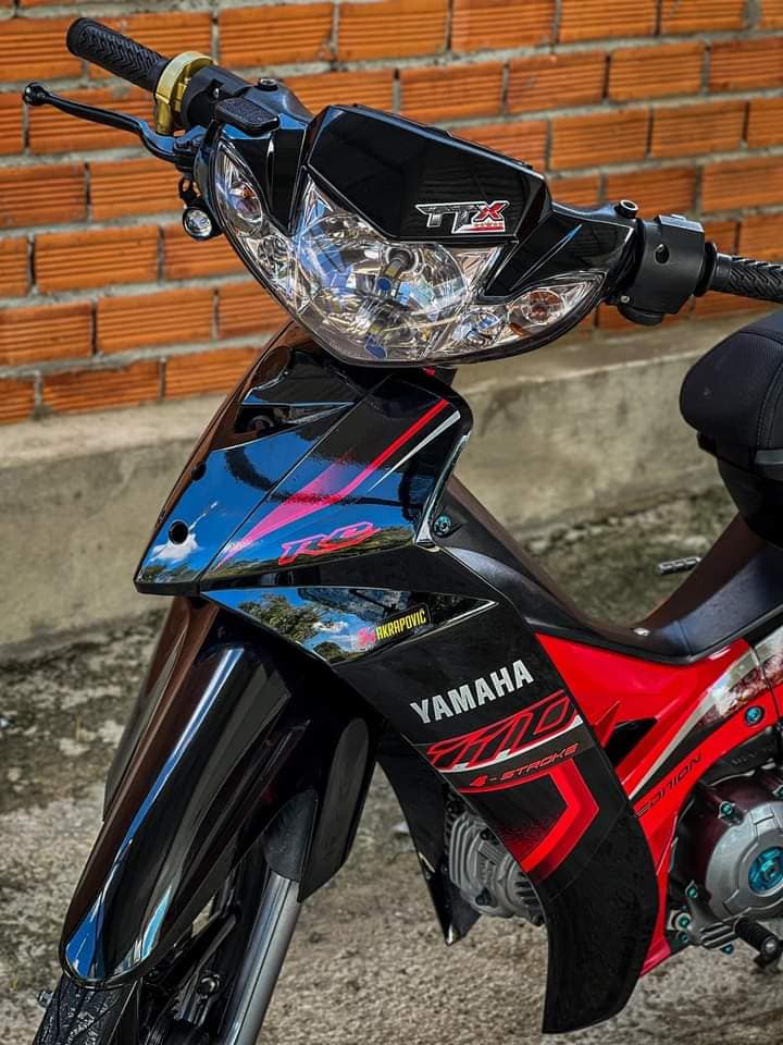 Tem dán xe sirius đen đỏ mẫu zin 2023