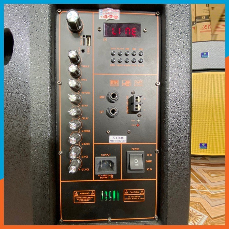 Loa Kéo Karaoke Giá Rẻ Công Suất Lớn 1260watt | Loa Kẹo Kéo 4 Tấc Tặng kèm 2 micro hát karaoke | KANAYO Chính Hãng GZ14