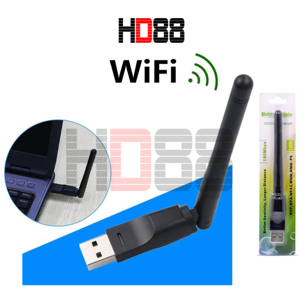 Bảng giá USB Wifi 150mbps Có Ăng Ten 802.11n Đa năng, thiết bị thu wifi cho máy tính HD88 Phong Vũ