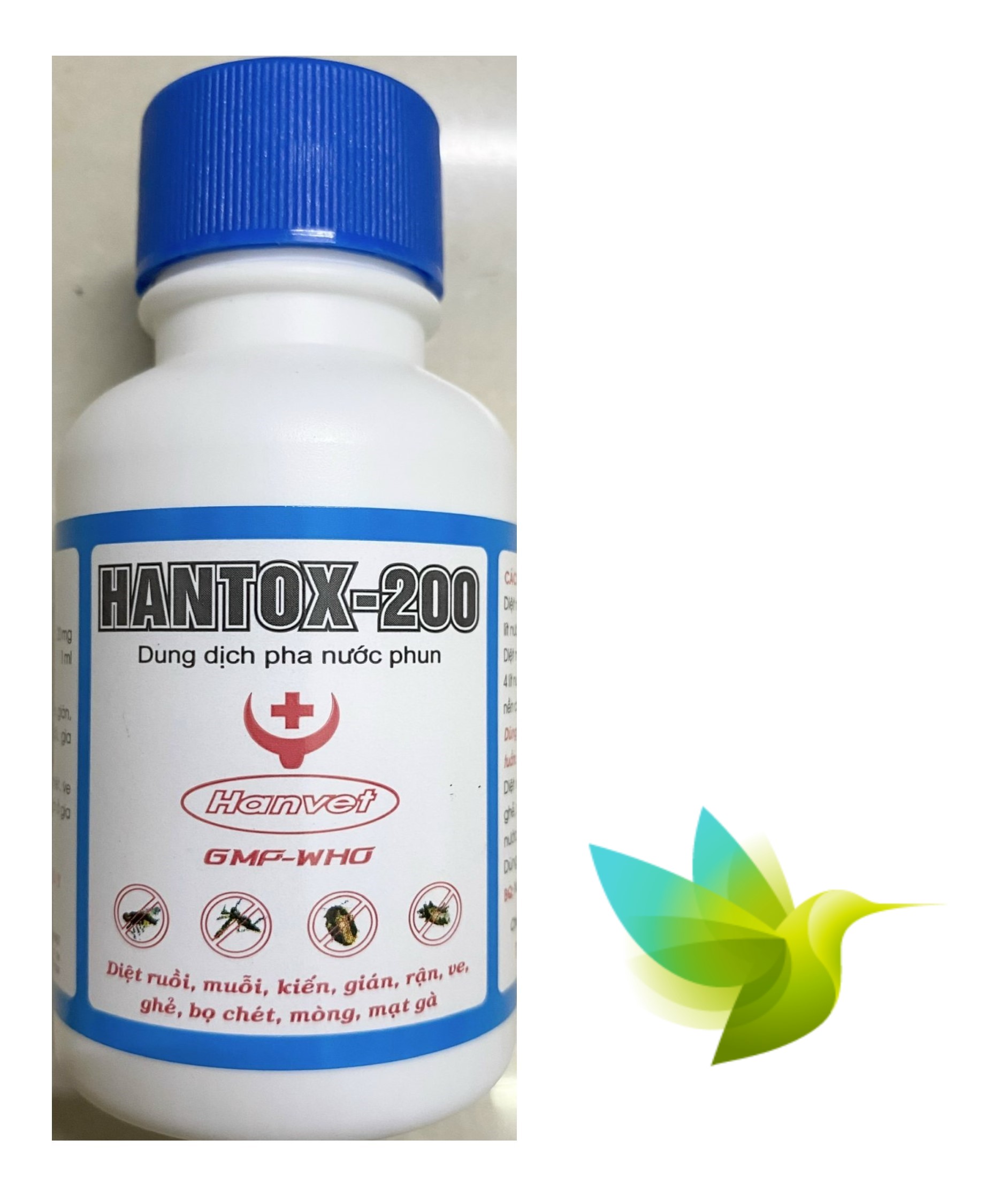 Hantox-200 - diệt ruồi, muỗi, kiến, gián, rận, ve, ghẻ, bọ chét, mòng, mạt gà - #064b# 100ml