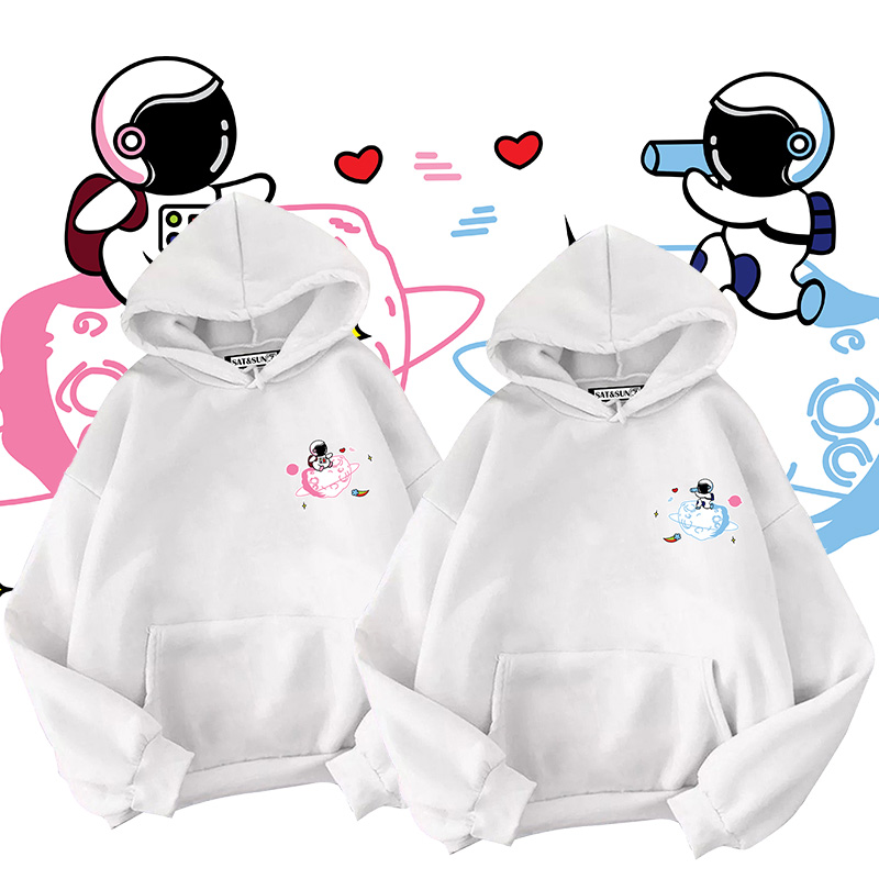 [Hoàn Tiền 15%] Áo Hoodie UNISEX in logo đôi