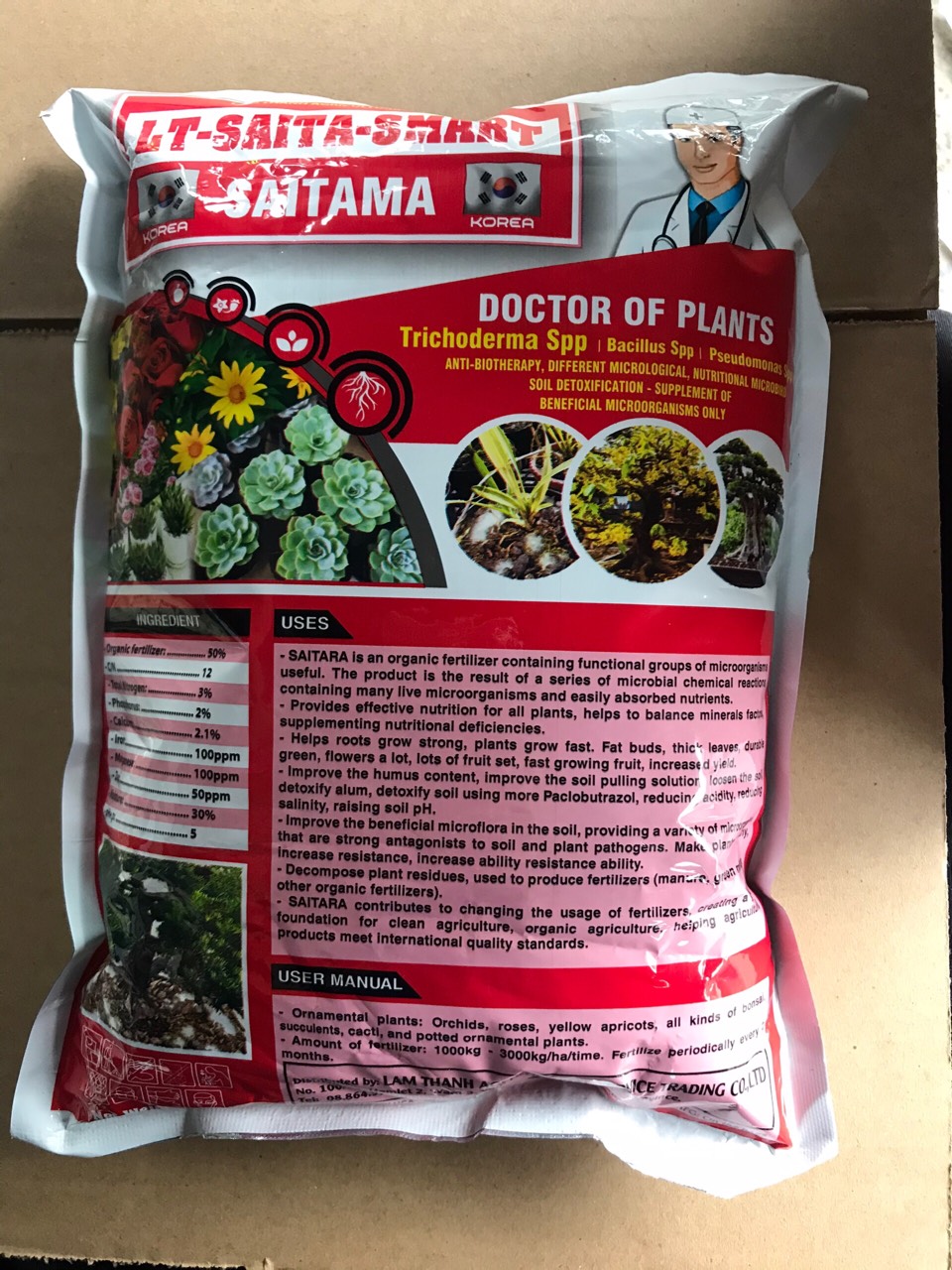 Phân hữu cơ vi sinh SAITAMA 1KG
