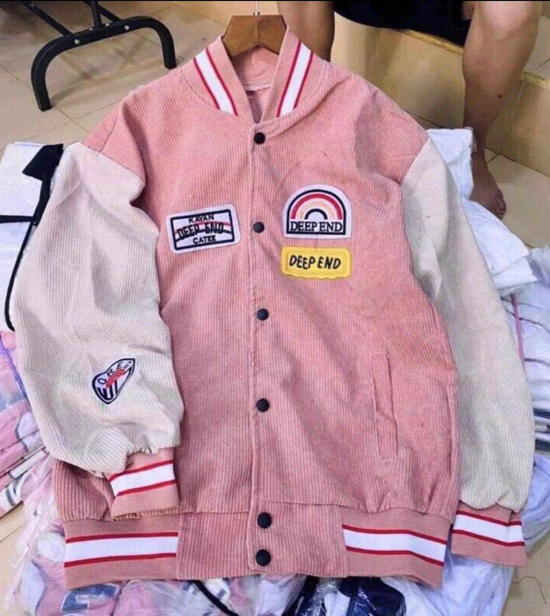 ÁO KHOÁC NHUNG GÂN BOMBER CAO CẤP