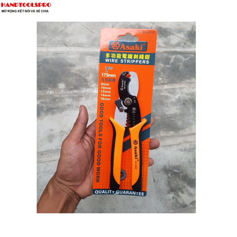 Kìm tuốt dây điện 7 inch Asaki AK-9103
