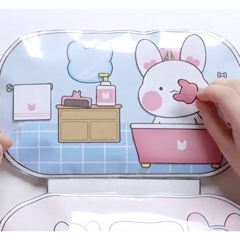 squishy giấy biệt thự của thỏ con cực đáng yêu hot nhất