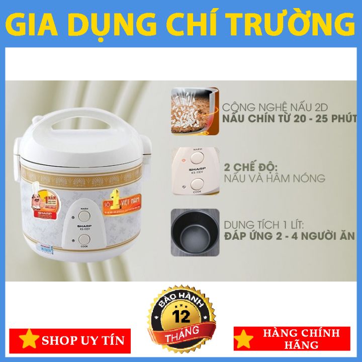 [NỒI CƠM NẮP GÀI]: Sharp 1 lít KS-11EV