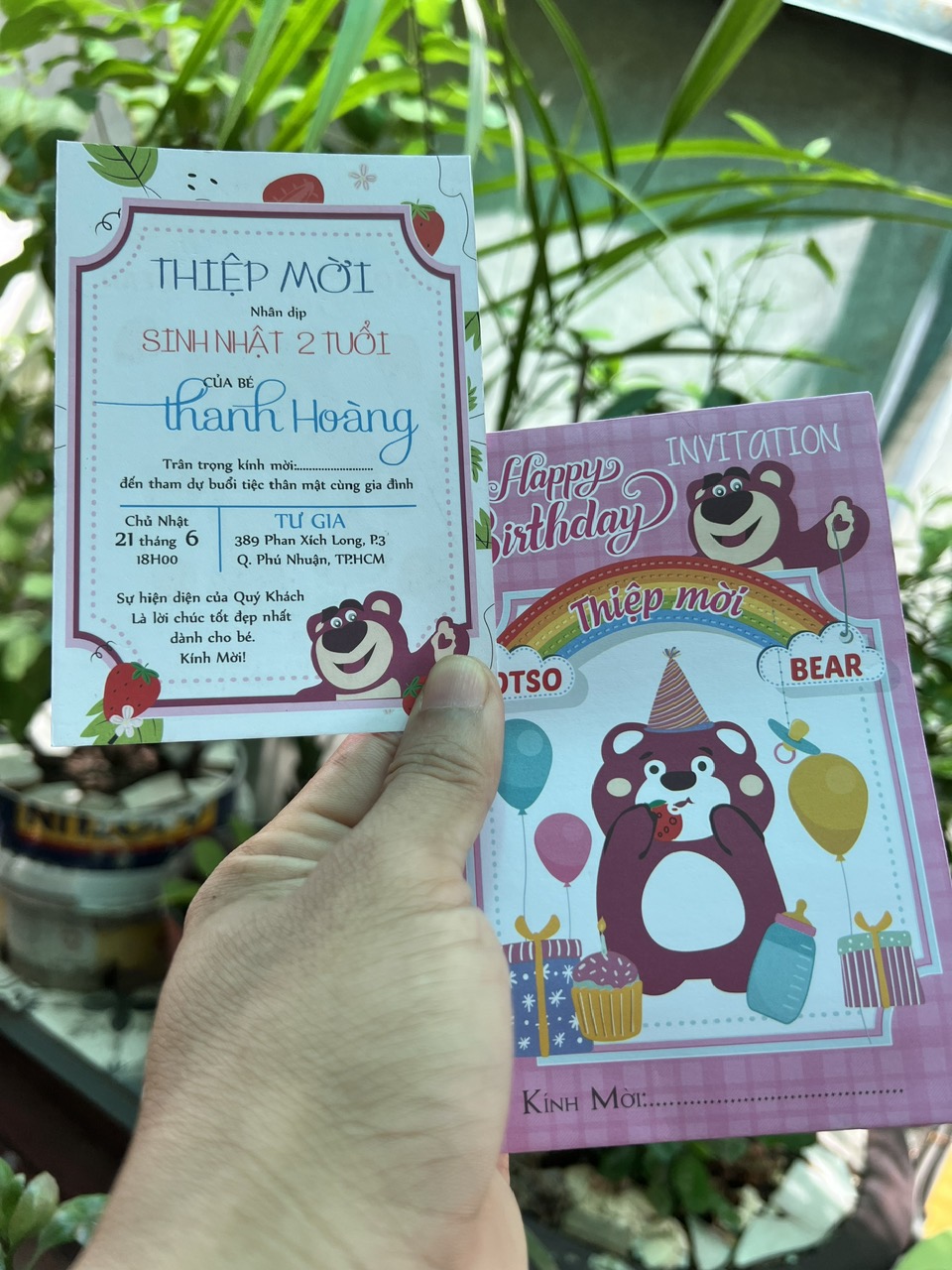 Combo 30 thiệp sinh nhật Gấu Dâu Lotso