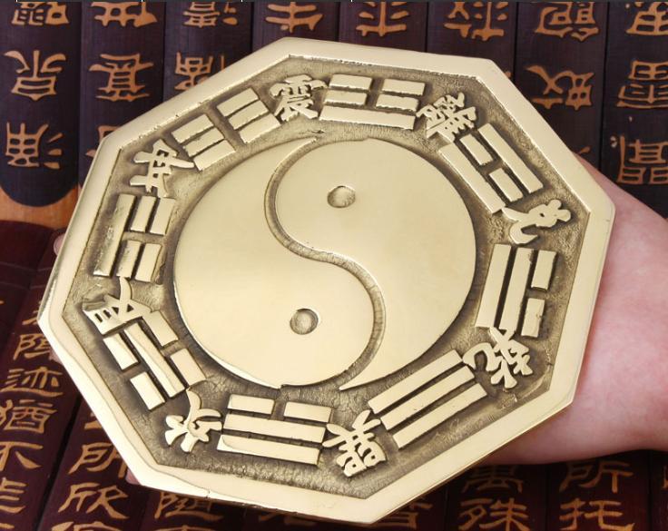 Pure copper feng shui mirror