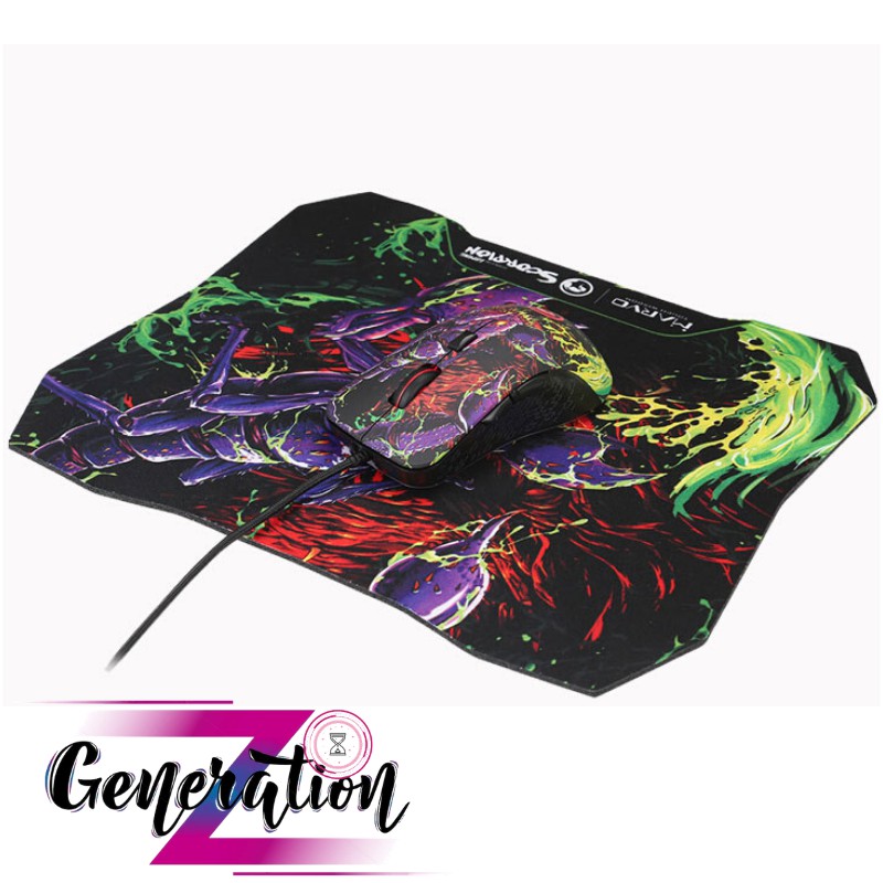 Mouse Marvo G932 LED tặng kèm Mousepad G20 Đen