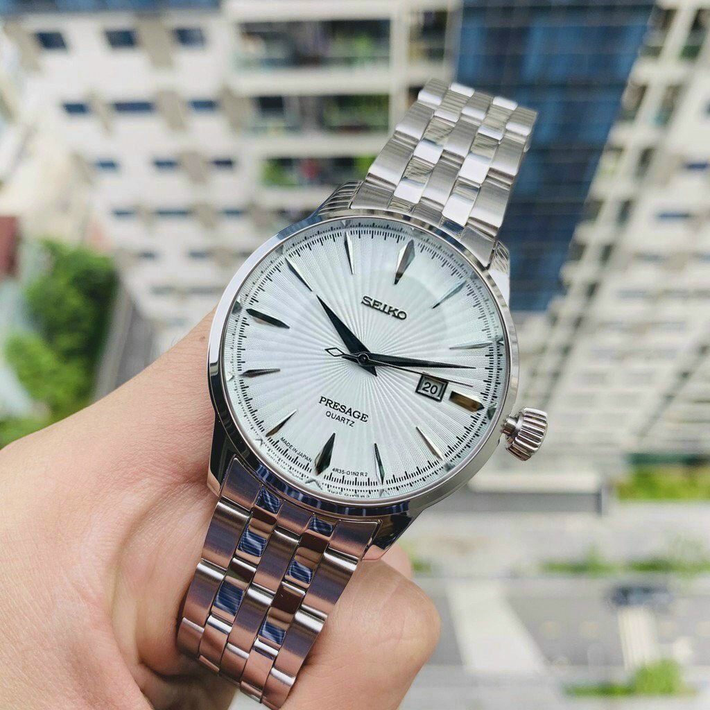 Đồng hồ nam Seiko dây thép máy Nhật