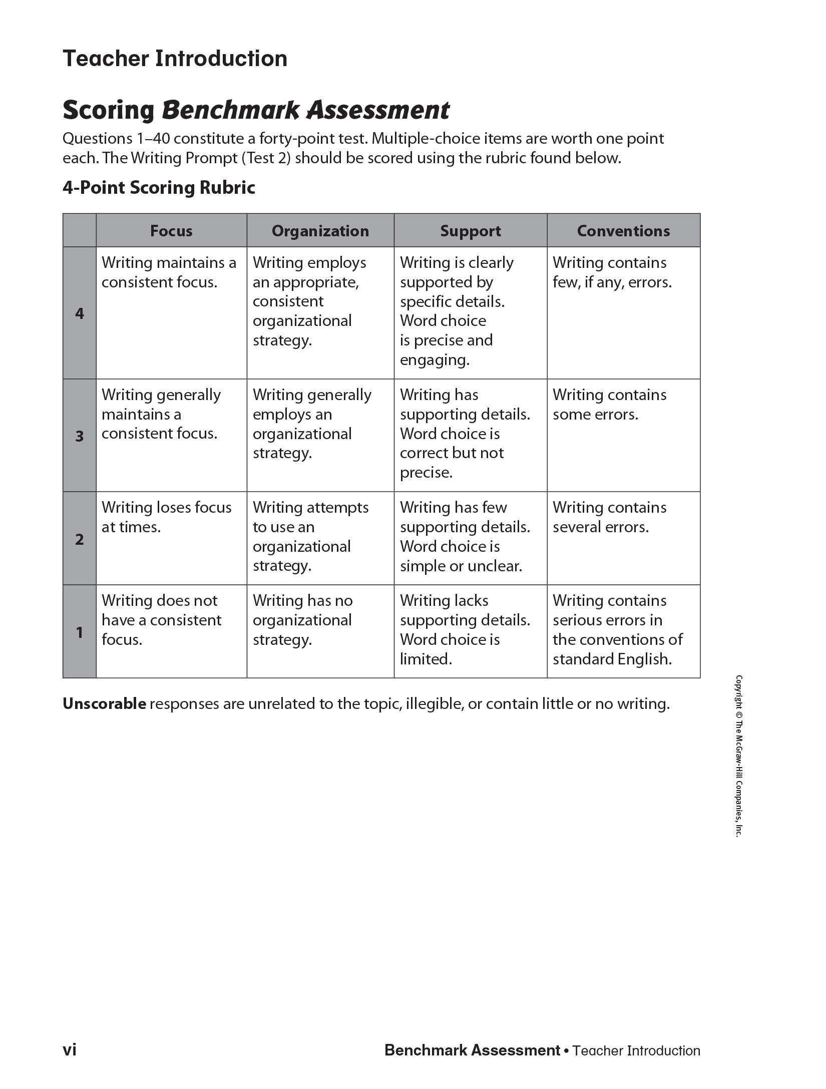 Reading Wonders Assessment Benchmark Assessment (sách đen trắng)