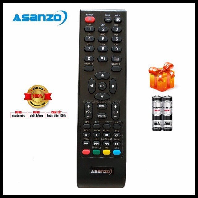 Điều khiển ti vi asanzo k32t1