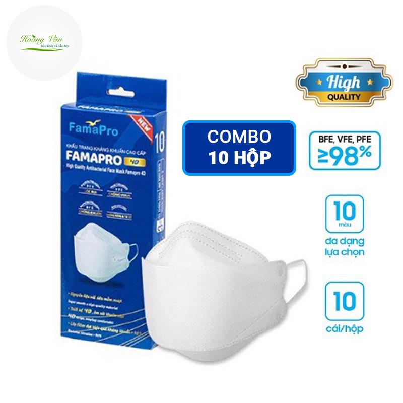 Combo 10 x hộp khẩu trang famapro 4d nam anh