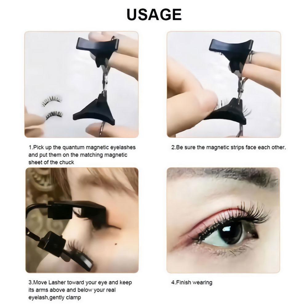 [HCM]Bộ kẹp mi nam châm Hàn Quốc + 2 bộ lông mi mềm mại dụng cụ bấm mi bấm mi nam châm