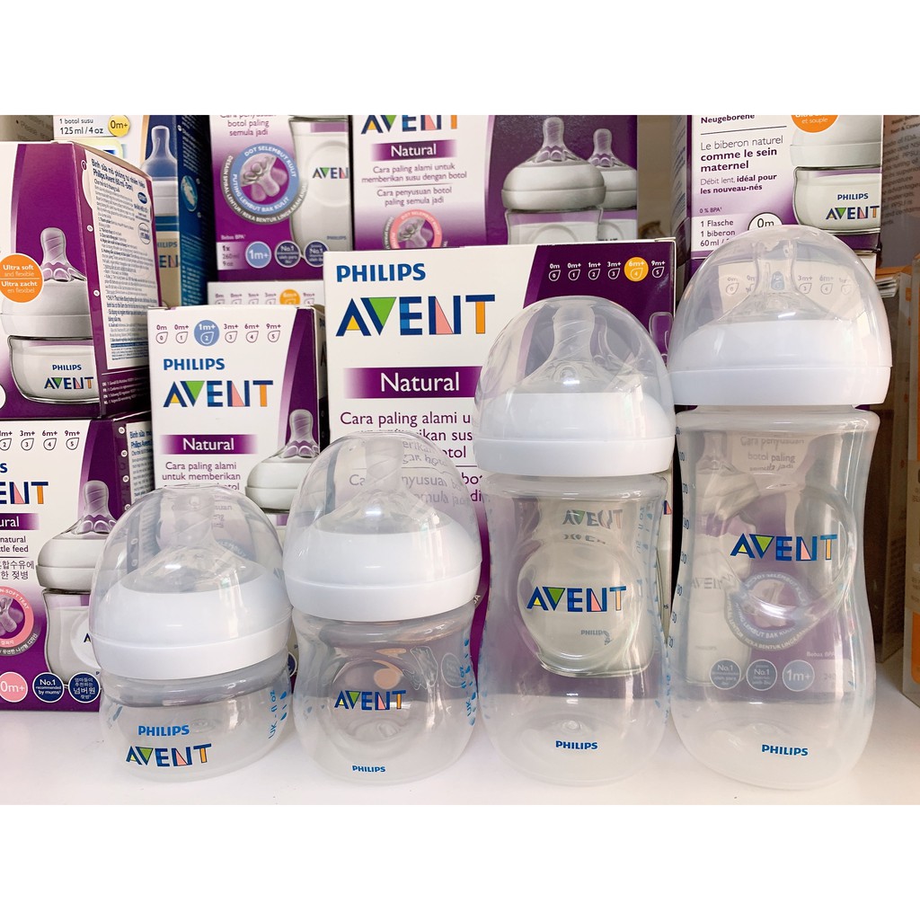Bình sữa Natural Avent 60ml/125ml/260ml/330ml