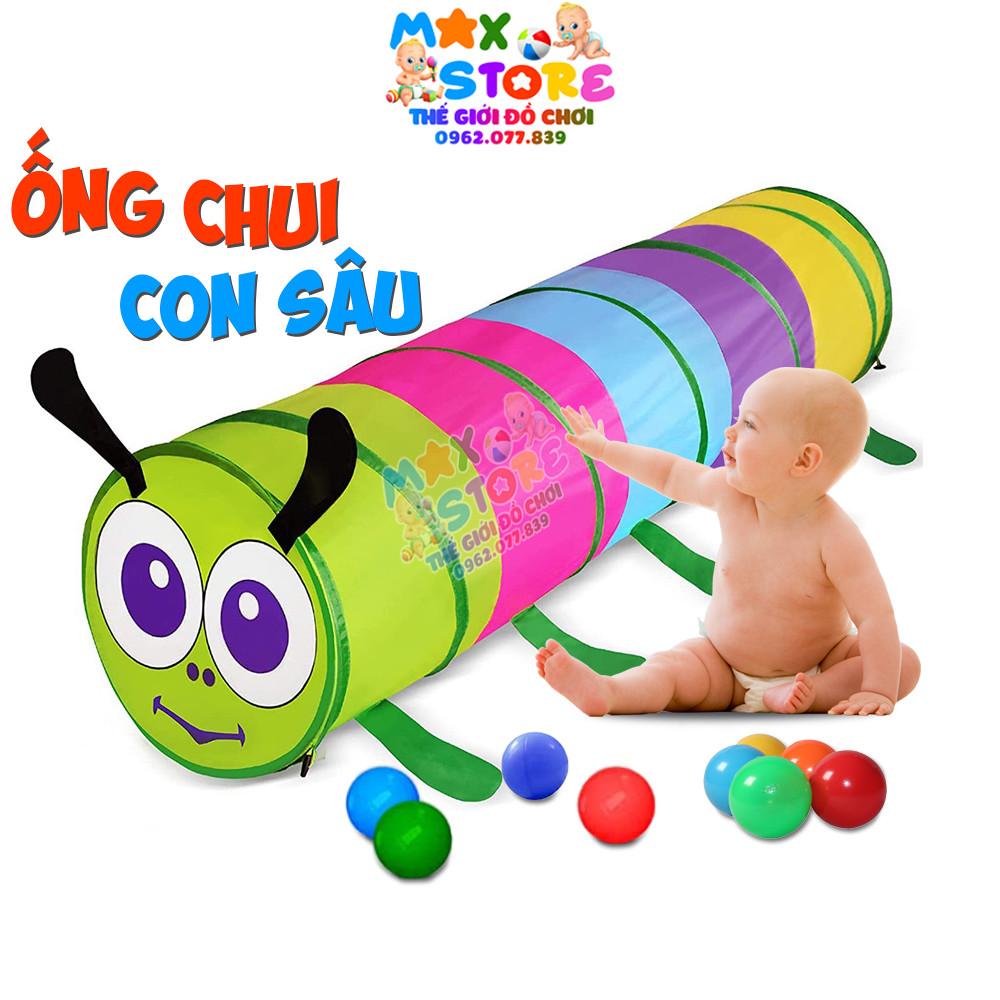 Ống Chui Vận Động Hai Đầu Cho Bé Nhiều Màu