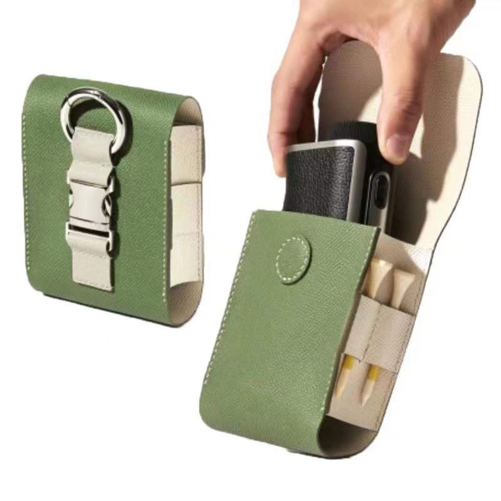 DAGLIGT Golf Accessory Golf Equipment Leather Protective Case Ranging Instrument Bag Waterproof Box Stitching Case Leather Box Golf Rangefinder ic Case Golf Ball Bag Diastimeter Case For Golf Leather Storage Case