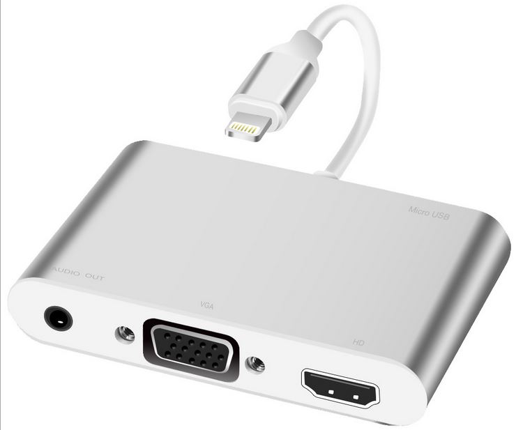 Cáp lightning to hdmi và vga +audio 3.5 kết nối tivi với điện thoại iphone ipad - 1nightninh-to-hdmi-vga-audio