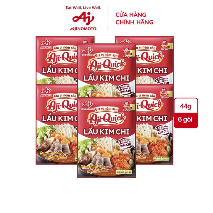 Combo 6 Gói Gia Vị Nêm Sẵn Aji-Quick® Lẩu Kim Chi 44g/Gói - Hình ảnh 3