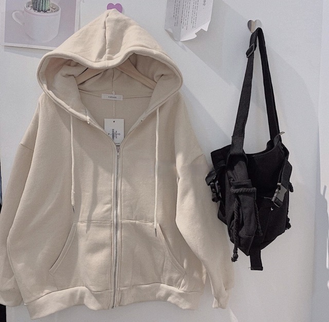 Áo Nỉ Zip Trơn Unisex